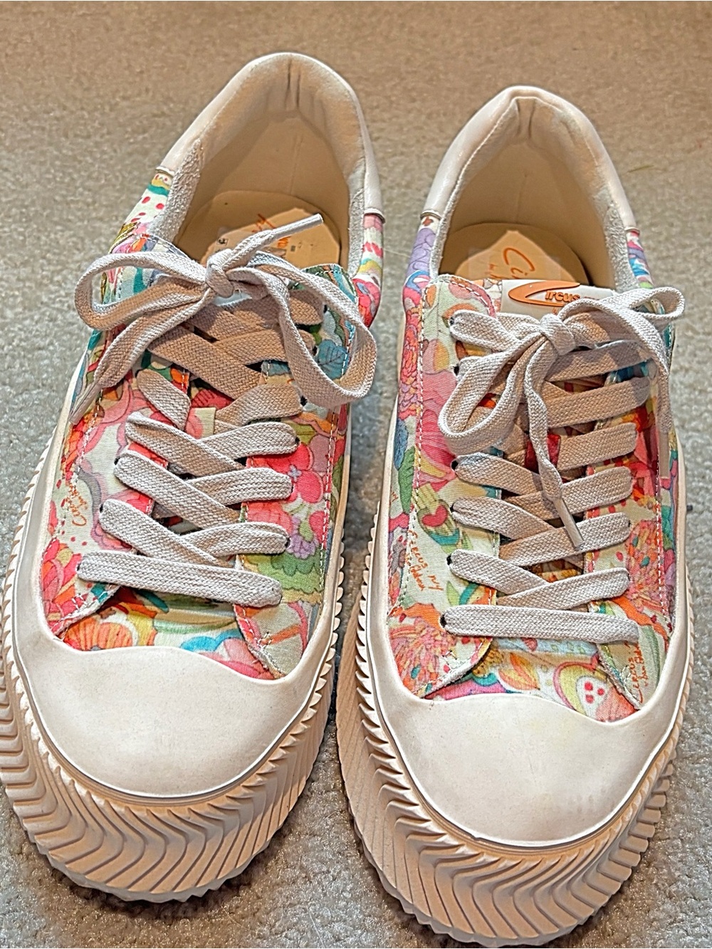 Circus NY by Sam Edelman Tatum Flower Platform Sneakers Size 10 - Picture 2 of 12